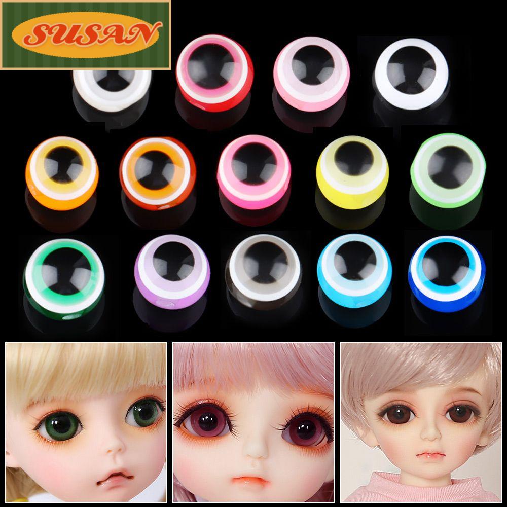 SUSANS Set 10 / 5 Đôi Mắt Nhựa 8 / 10mm Nhiều Màu Sắc Trang Trí Búp Bê
