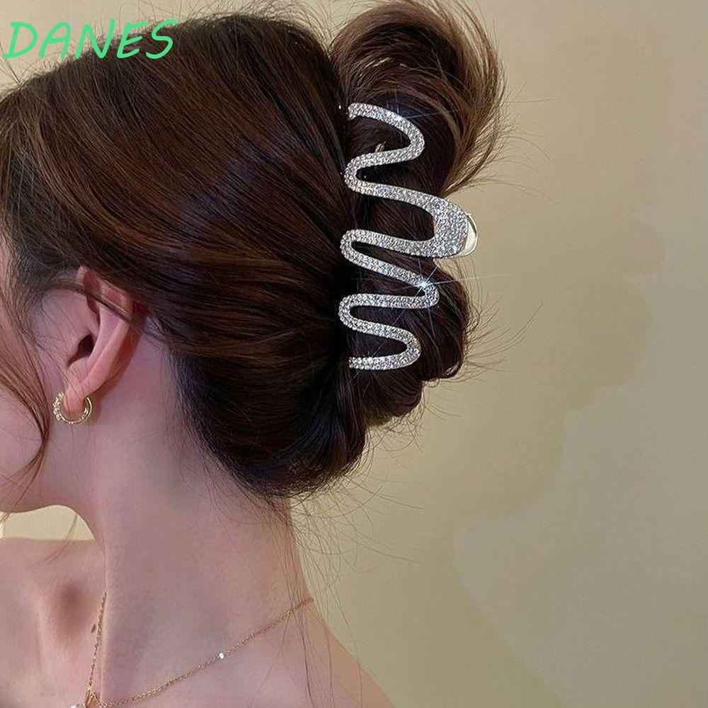 DANES Kẹp Tóc Càng Cua Lớn Đính Đá Thời Trang Hàn Quốc