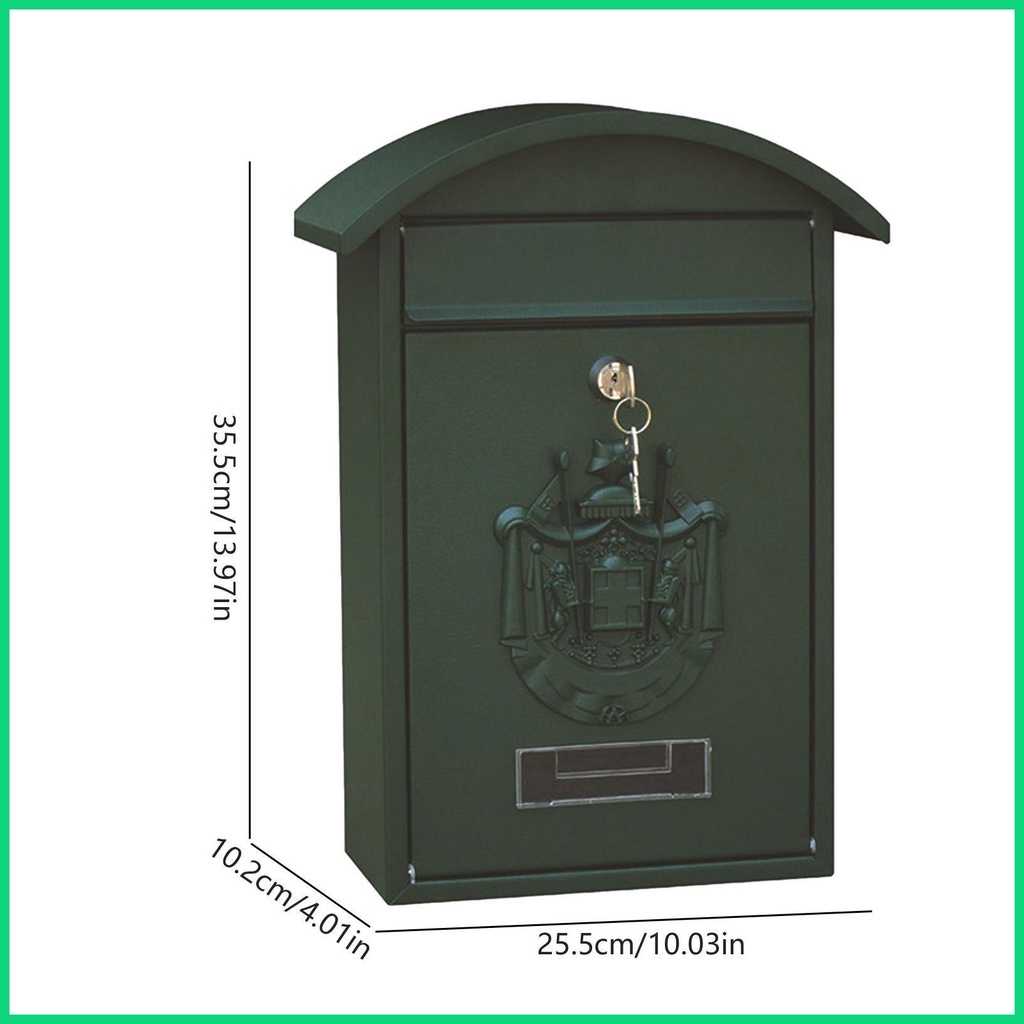 Hộp Thư Gắn Tường Bằng Kim Loại Sức Chứa Lớn Tiện Dụng