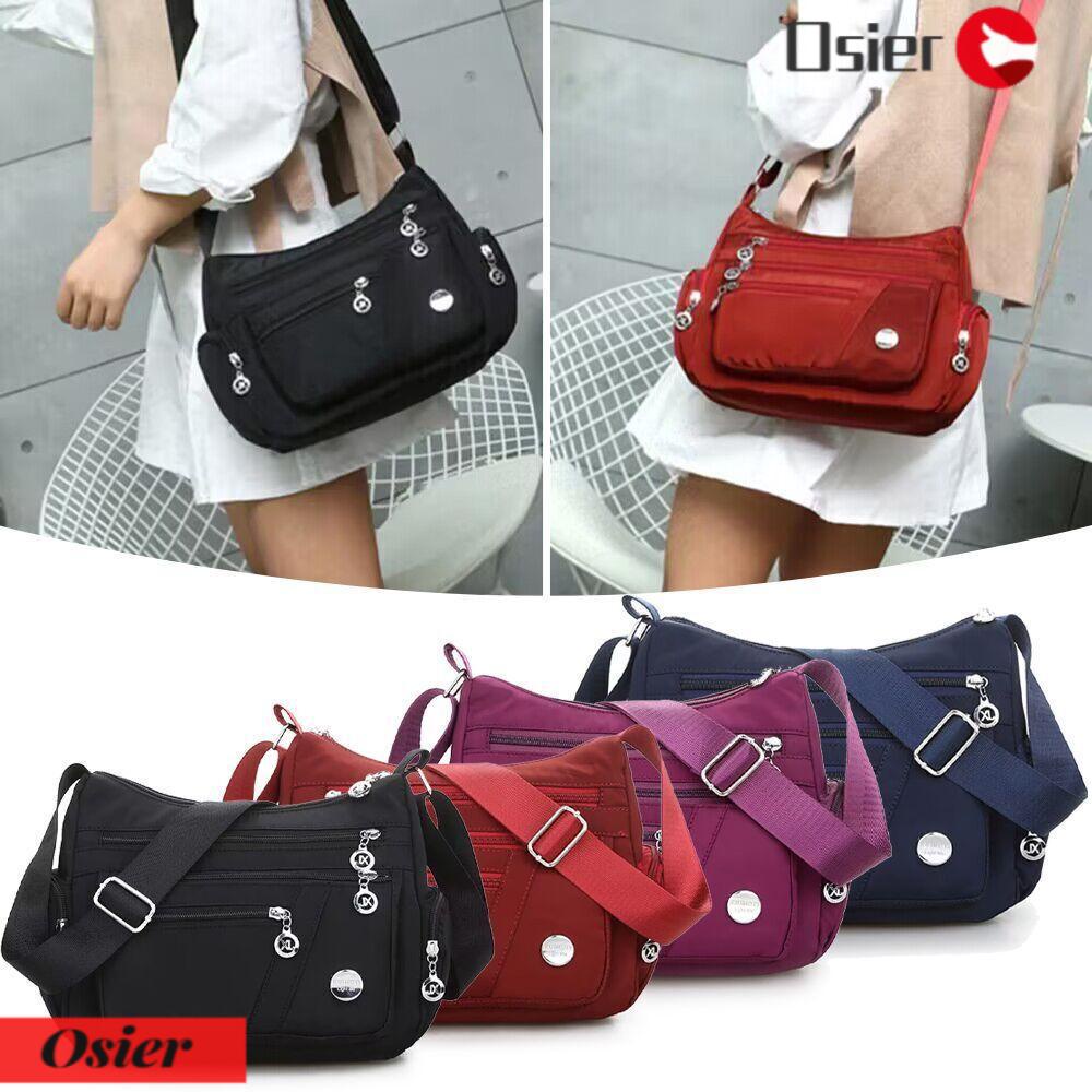 OSIER1 Túi Đeo Chéo Nhiều Ngăn Thời Trang Cho Nữ