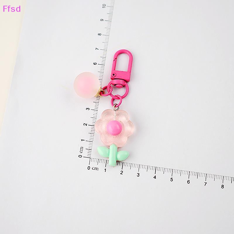 {Ffsd} Móc Khóa Xe Hơi / Túi Đựng Tai Nghe Hình Hoa Hoạt Hình Màu Sắc Dễ Thương DIY Làm Quà Tặng Trang Trí Cho Nữ