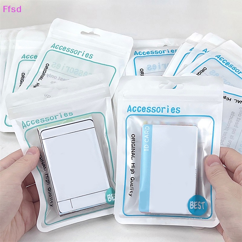 Set 10 Túi Đựng Thẻ Ảnh Có Khóa Kéo In Hình Thần Tượng Phong Cách Hàn Quốc