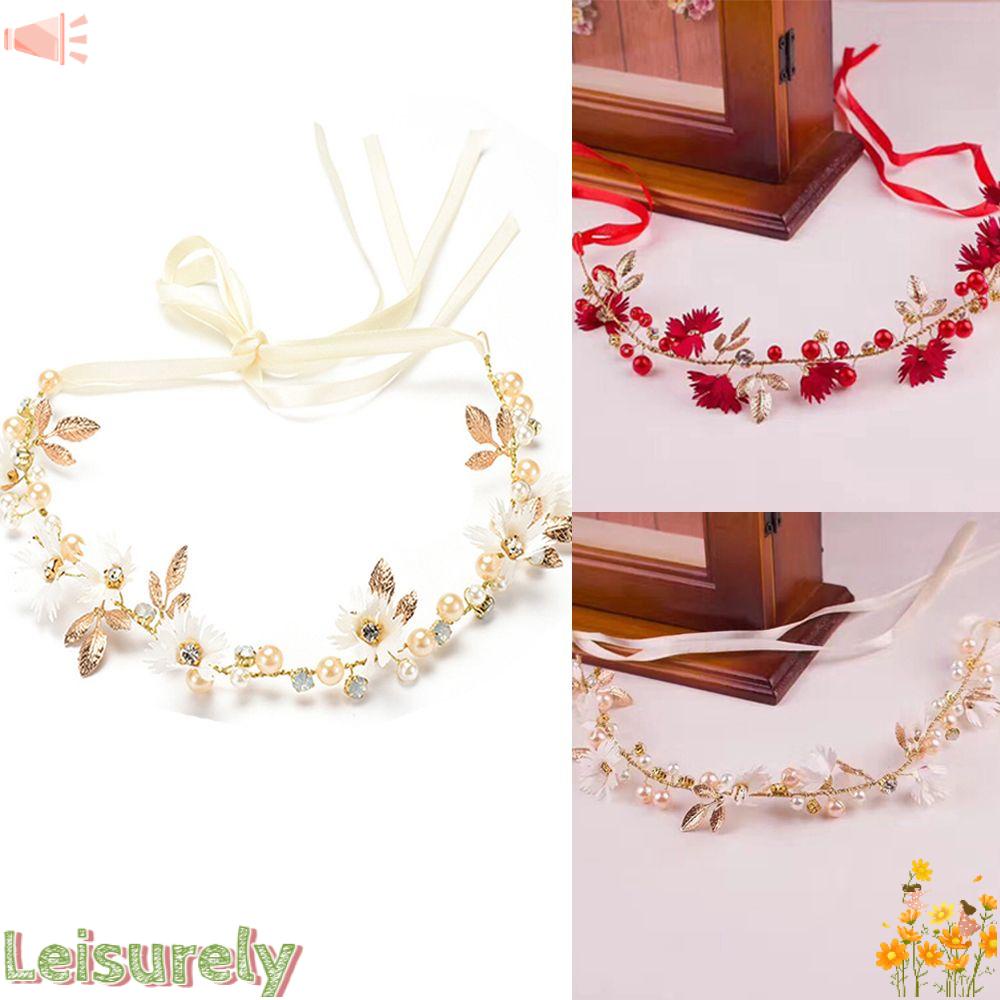 LEILY Băng Đô Cài Tóc Hình Vương Miện Cho Cô Dâu