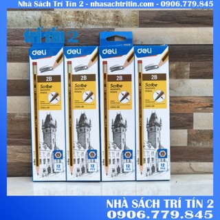 Bút chì 2b deli - cây viết cao cấp c0004