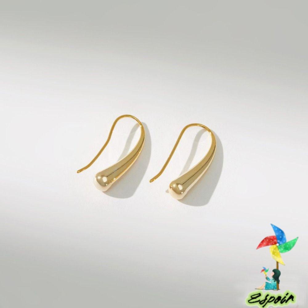 ESPO 2 Bông Tai Mạ Bạc 925 Hình Giọt Nước Kiểu Dáng Mới