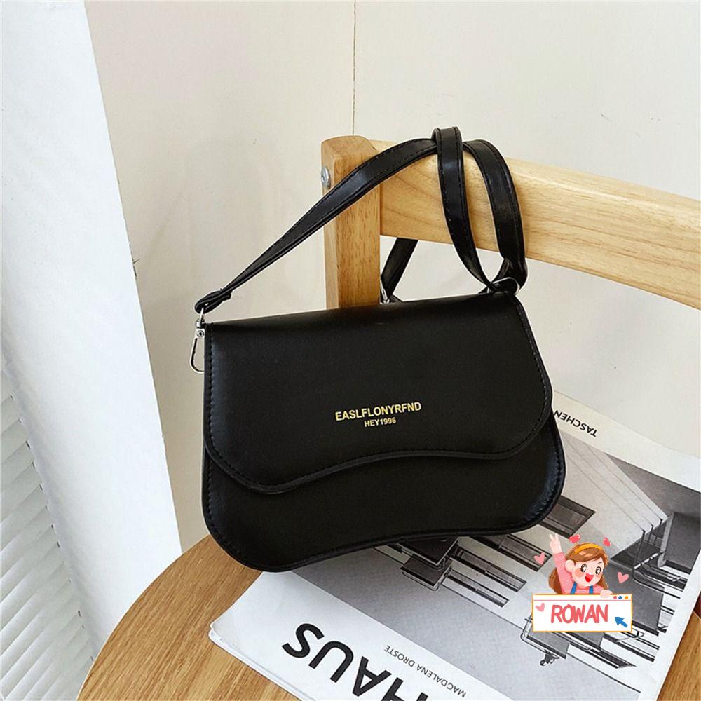 ROWANS Túi Đeo Chéo Vai Bằng Da PU Màu Trơn Sành Điệu Cho Nữ