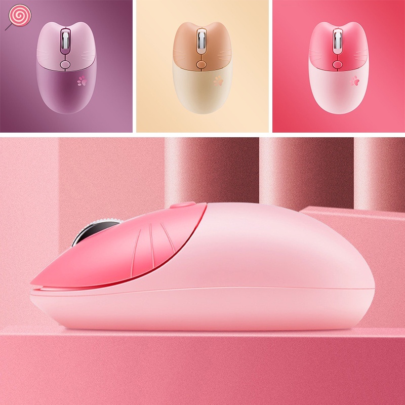 Chuột không dây USB 2.4G M3 Hình Mèo Nhiều Màu Dễ Thương Cho PC Laptop YDEA