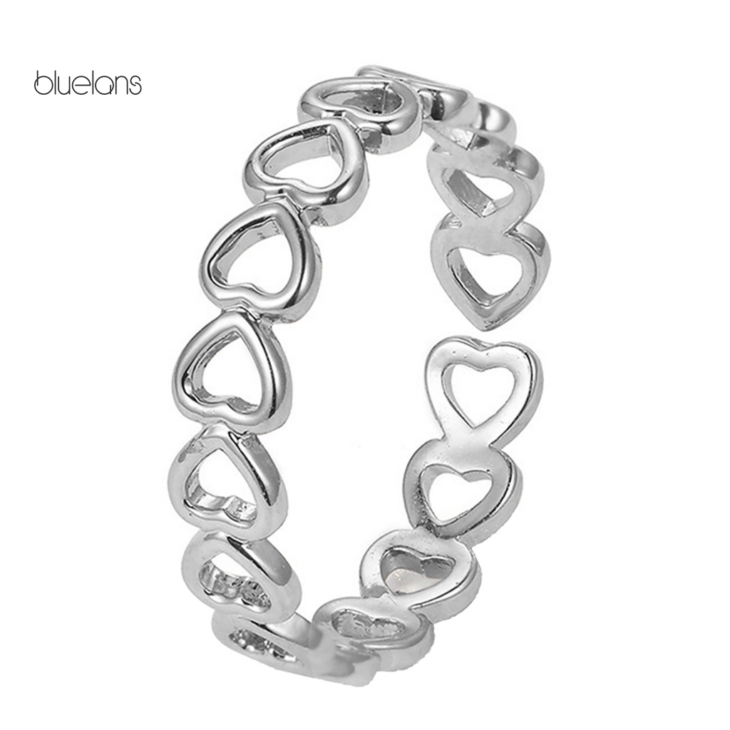 Nhẫn Cưới Bằng Đồng Hình Trái Tim Rỗng Thanh Lịch