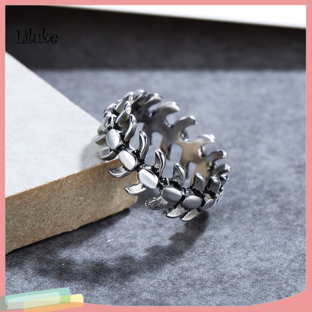 Nhẫn Hợp Kim Mạ Bạc Trang Trí Hình Xương Cá Rồng Màu Sắc Cổ Điển Cho Nữ