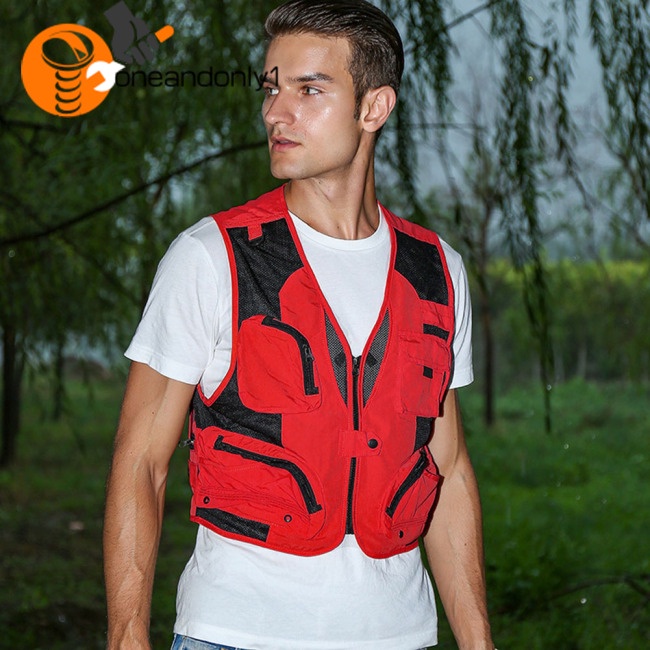 [COD] Áo Khoác Câu Cá Polyester Nhiều Túi Có Thể Tháo Rời Chống Thấm Nước