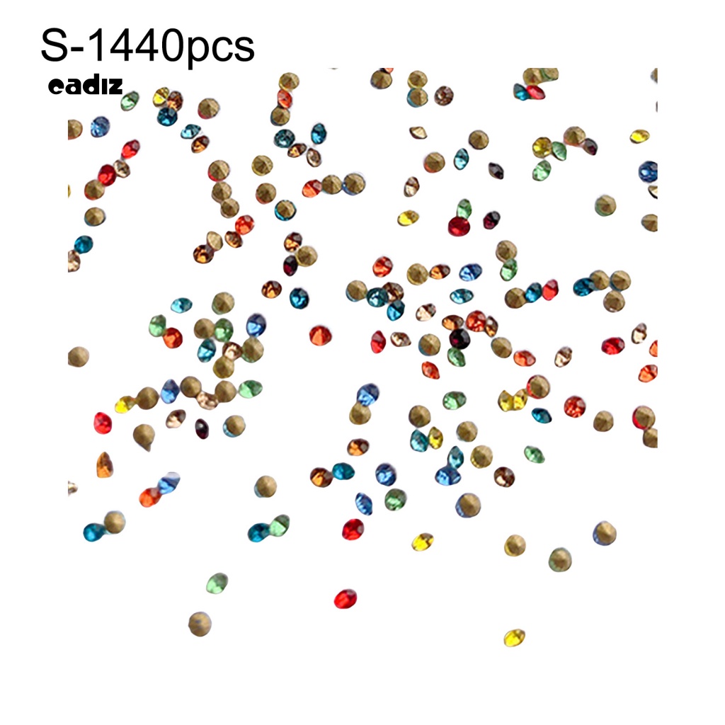 Túi 1440 Hạt Đá Tròn Nhỏ Lấp Lánh Dùng Trang Trí Móng Tay DIY