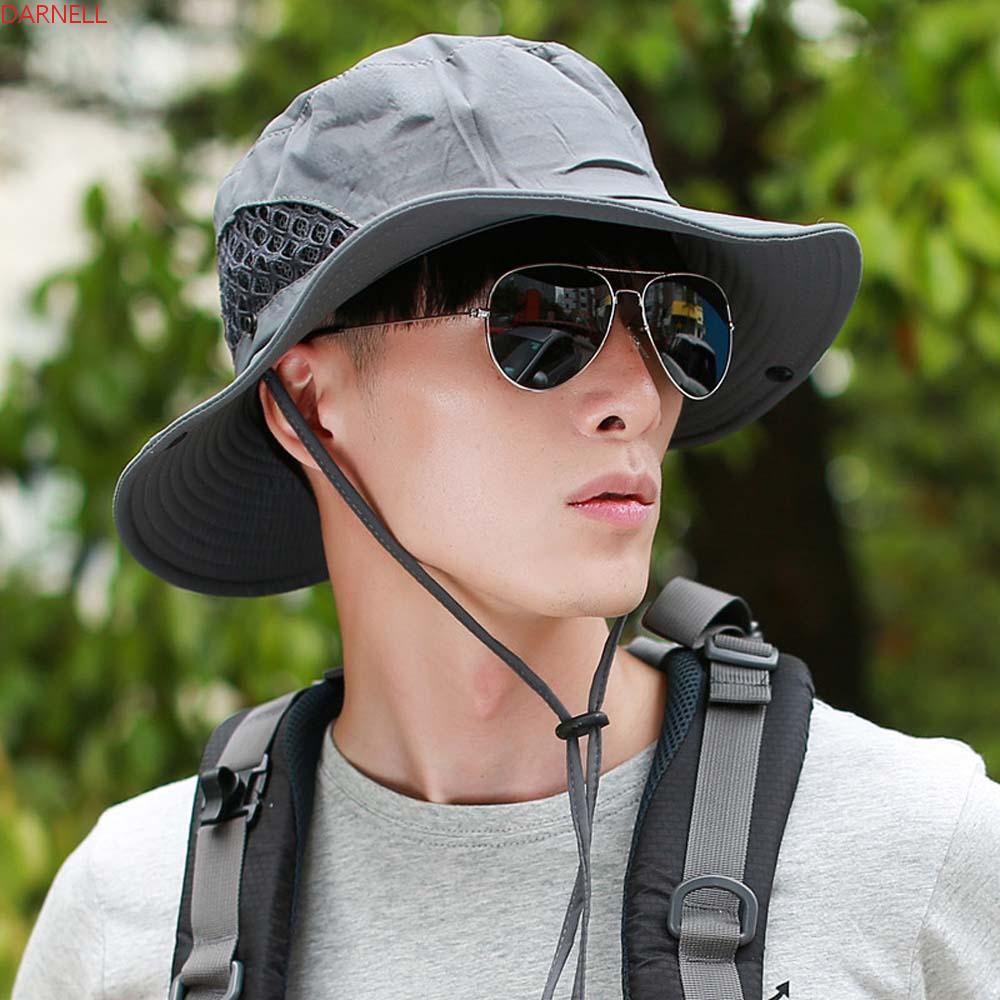 DARNELL Mũ Tai Bèo Chống Tia UV Thoáng Khí Thời Trang Mùa Hè Cho Nam