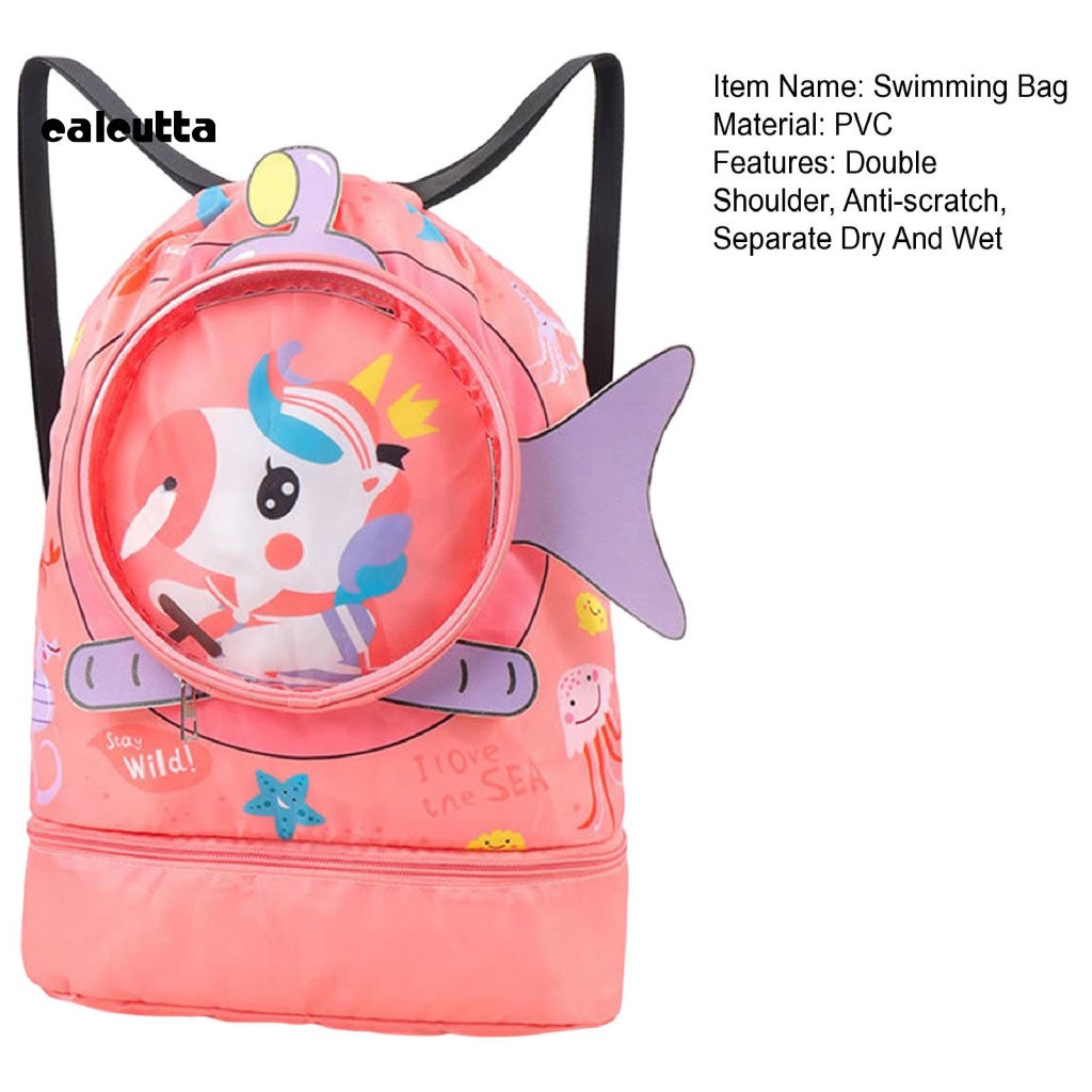 Túi Đựng Đồ Bơi Bằng PVC Chống Nước Chống Trầy Họa Tiết Hoạt Hình Có Thể Điều Chỉnh