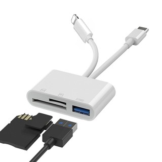 Đầu Đọc Thẻ OTG 3 Trong 1 Cho iPhone / iPad / Android