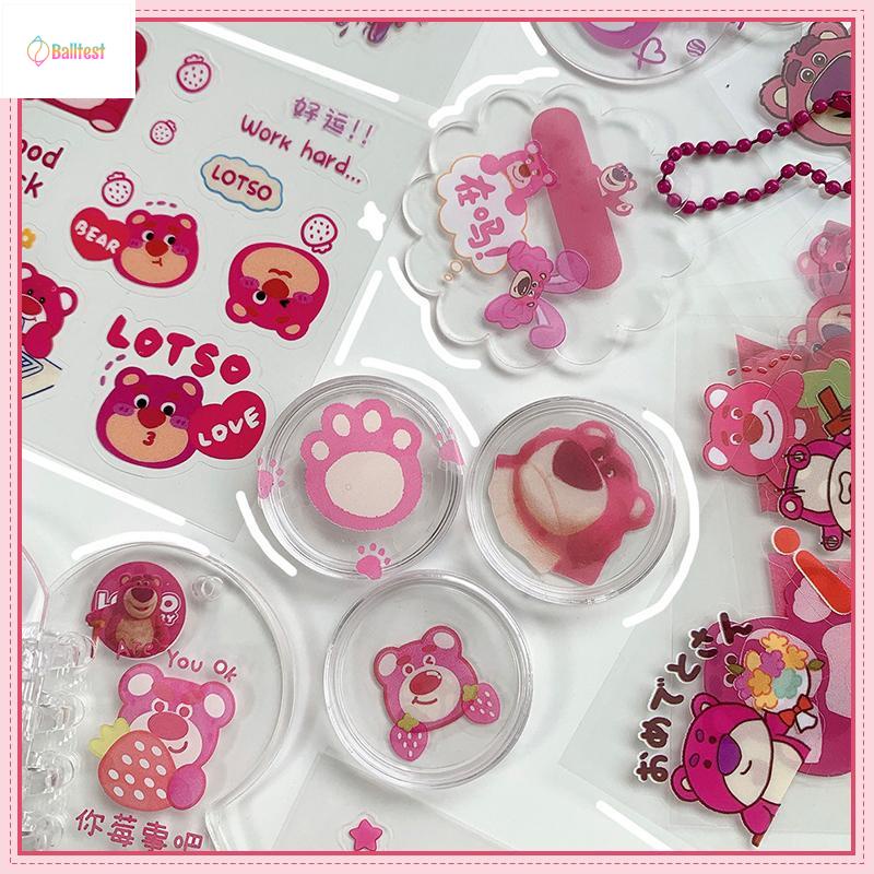 💜Sticker Gấu Dâu - Set 50 Miếng Combo Sticker cao cấp chống nước