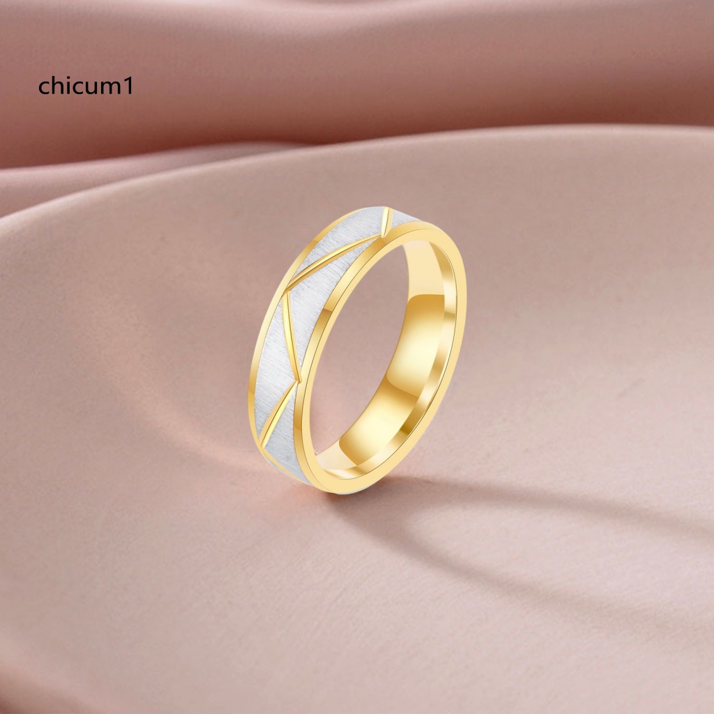 Nhẫn Unisex CC Họa Tiết Hình Học Tối Giản Phong Cách Vintage Phù Hợp Làm Quà Valentines Trang Sức Kỷ Niệm Cho Cặp Đôi