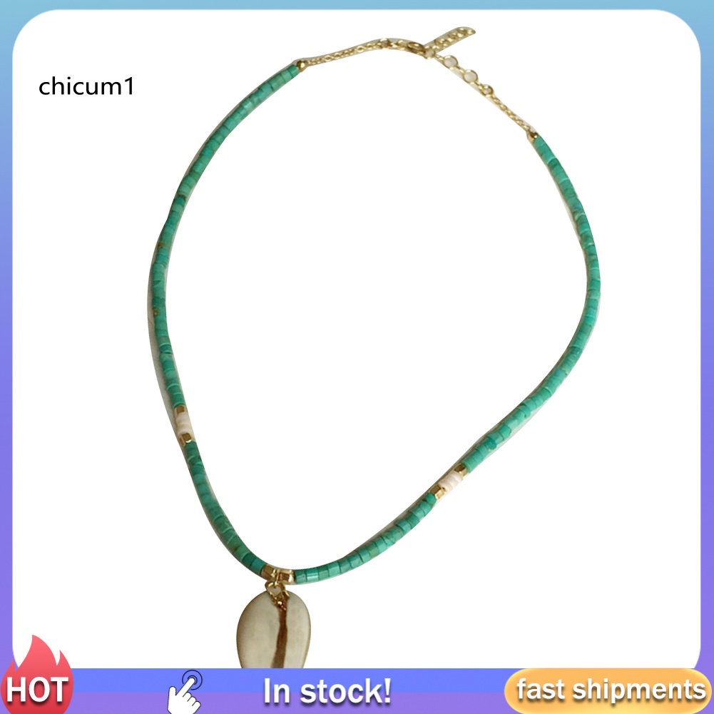Vòng cổ Hợp Kim Mặt Hình Vỏ Sò Phong Cách Bohemian