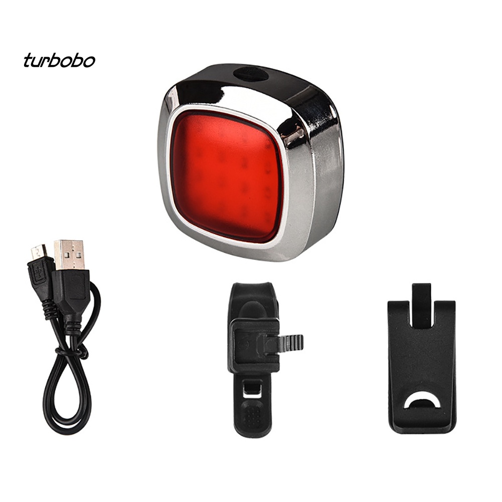 Turbobo Đèn LED Đỏ Cảnh Báo An Toàn Sạc USB Cho Xe Đạp