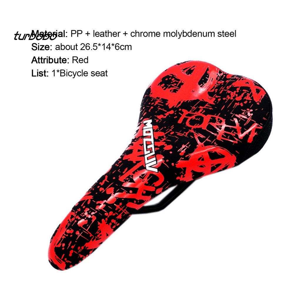 Yên Xe Đạp Giả Da In Họa Tiết Graffiti Thoáng Khí Thấm Hút Tốt Tiện Dụng Cho MTB