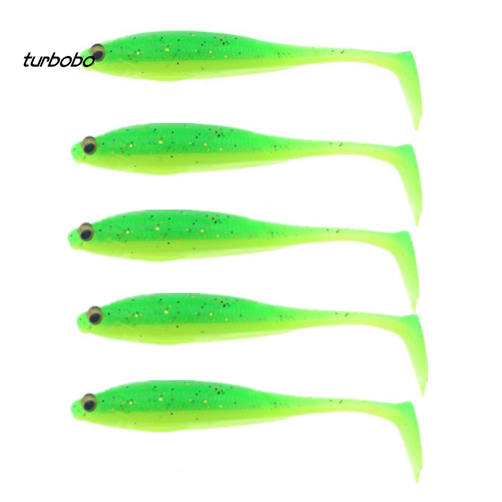 Turbobo 5 Mồi Câu Cá Mềm Dẻo Mắt 3D Độ Bền Cao