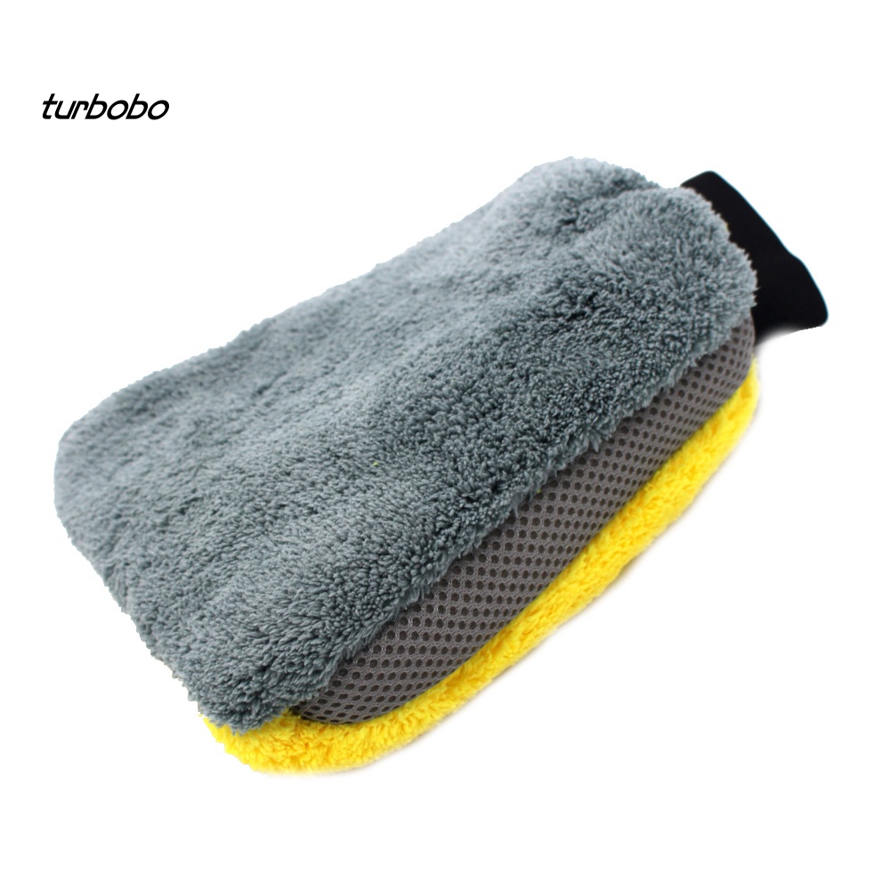 1 Găng Tay Rửa Xe Hơi Vải Microfiber Mềm Có Thể Tái Sử Dụng