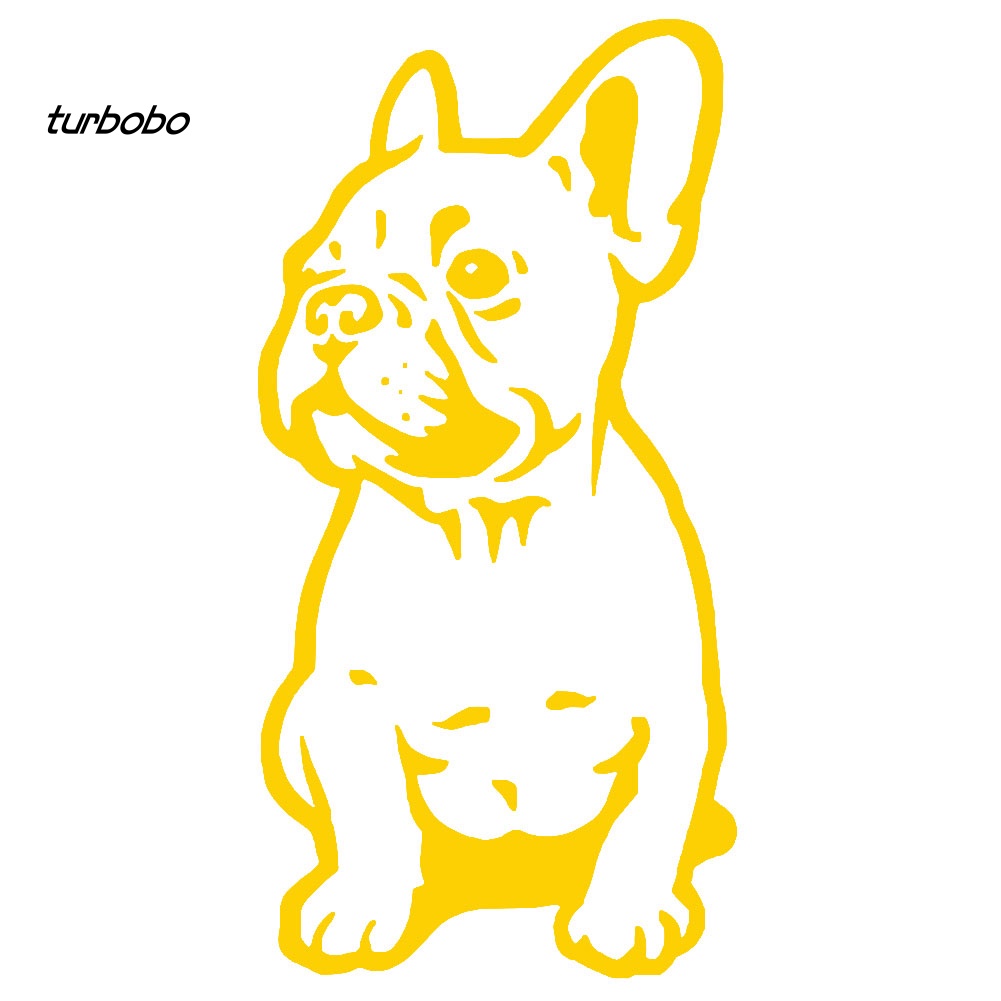 Decal DáN PhảN Quang HìNh Chó Bull Vui NhộN Trang Trí Thân Xe Hơi