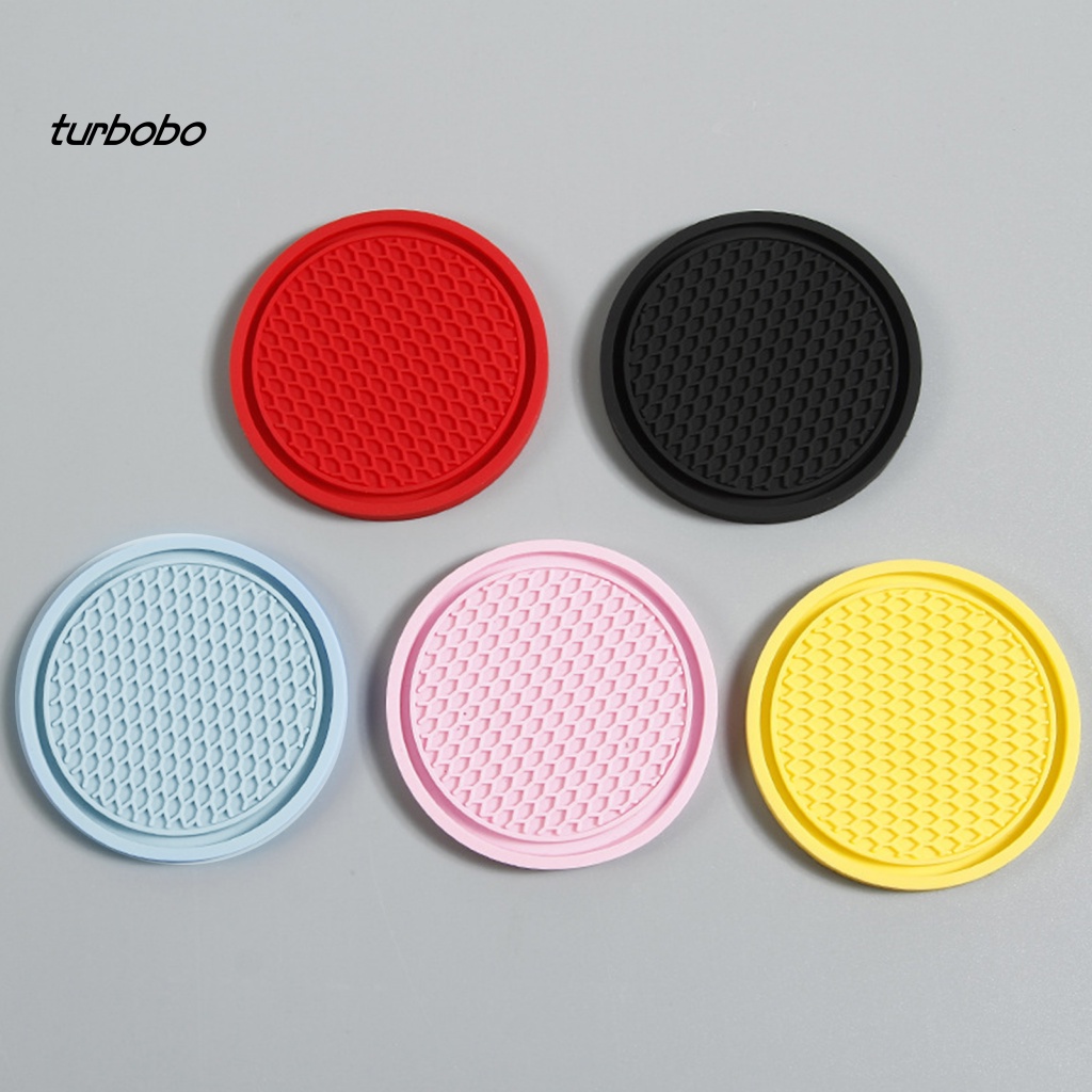 Set 2 Miếng Lót Ly Mềm Mại Chống Trượt Thiết Kế Kiểu Tổ Ong Tiện Lợi Cho Xe Hơi