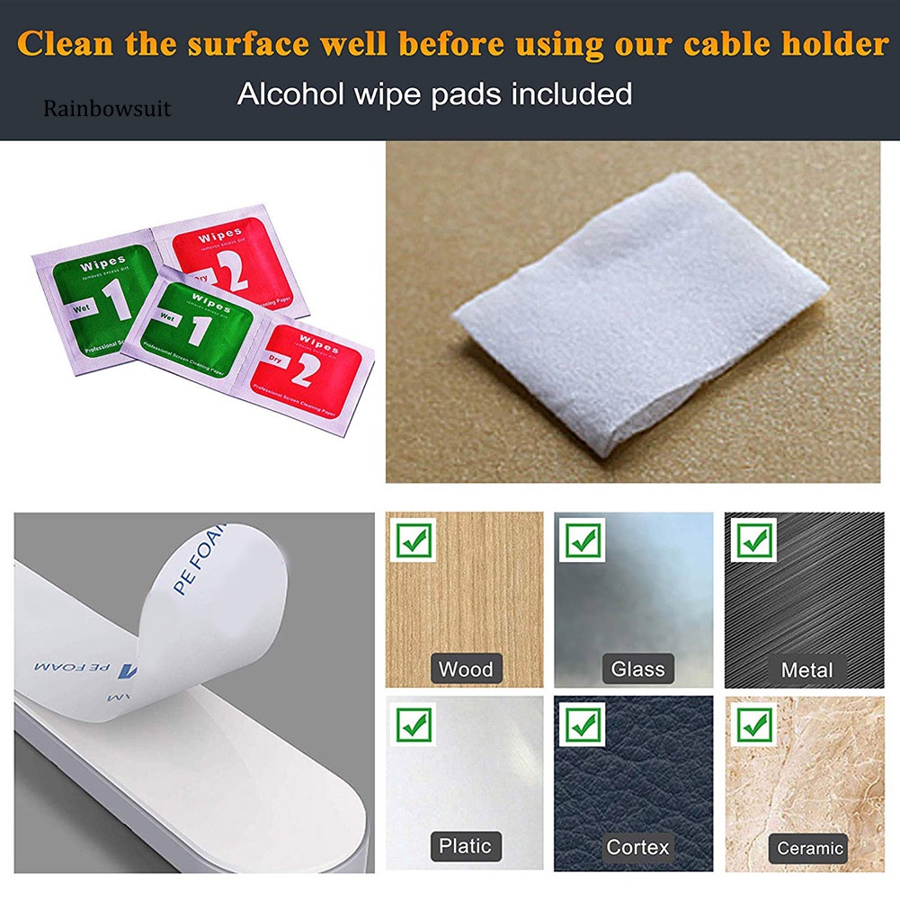 Set 1 / 3 Kẹp Cố Định Dây Cáp Bằng Silicon Tiện Dụng