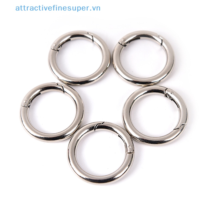 Afs Set 5 Móc Khóa Tròn Bằng Kim Loại 35mm