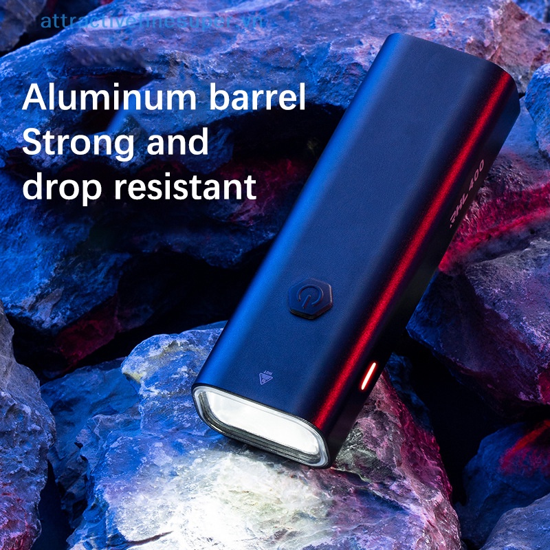 Đèn Pha LED 2000mAh Type-C Siêu Nhẹ Bằng Nhôm Chống Mưa Tiện Dụng Cho Xe Đạp