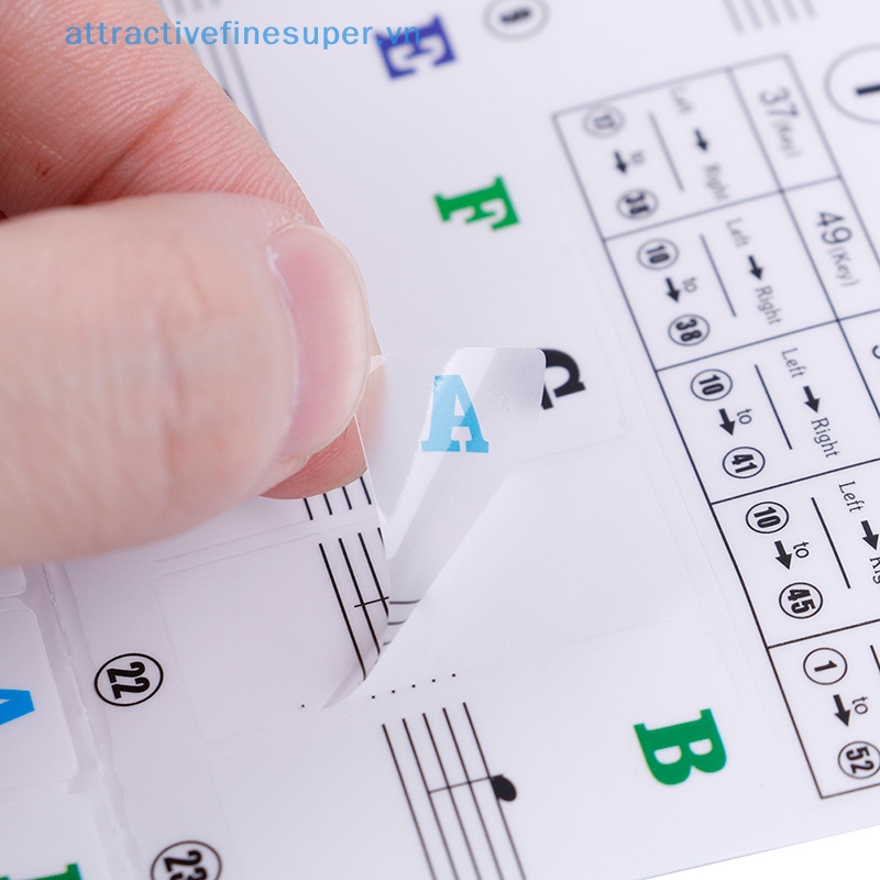 Sticker Dán Phím Đàn Piano Điện 54 61 88 Phím