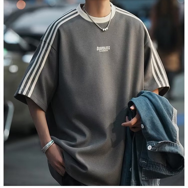 Áo Thun Tay Ngắn Dáng Rộng Phong Cách Đường Phố Mỹ Thời Trang Mùa Hè Mới Cho Nam