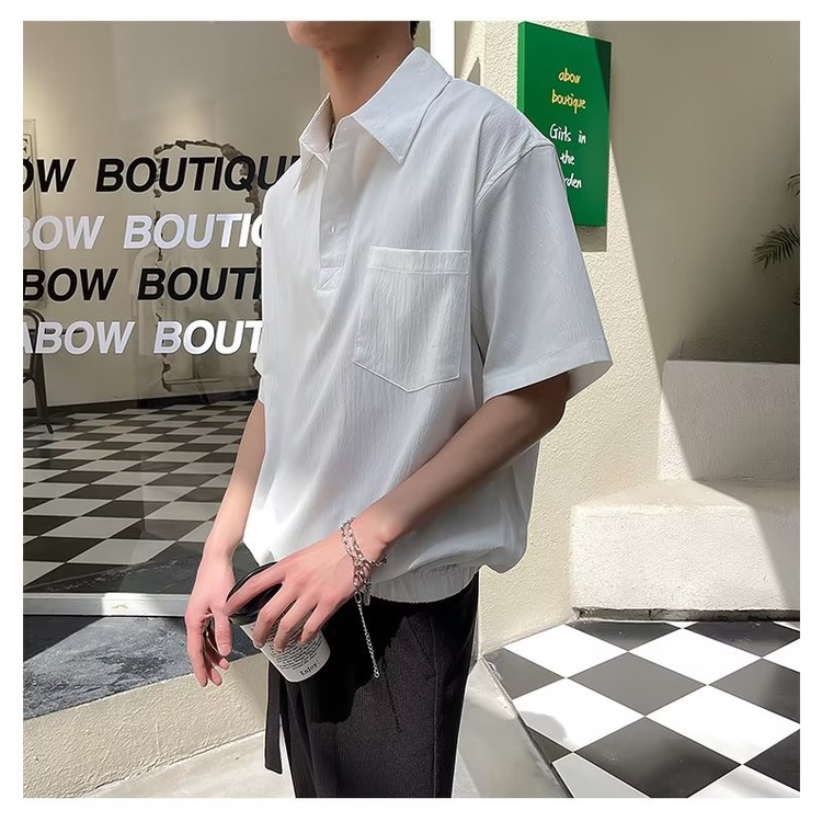 Áo Sơ Mi Ngắn Tay Dáng Rộng Thời Trang Mùa Hè Dành Cho Nam