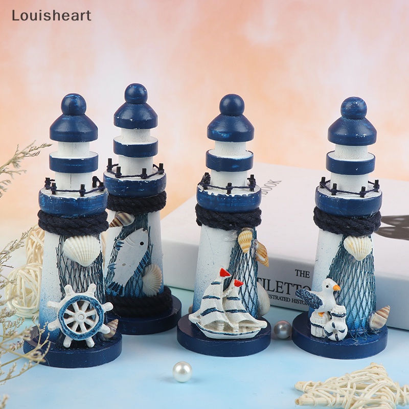 Ngọn Hải Đăng Louisheart Nautical Beacon Tháp Biển Vỏ Sò Trang Trí Thủ Công TFG