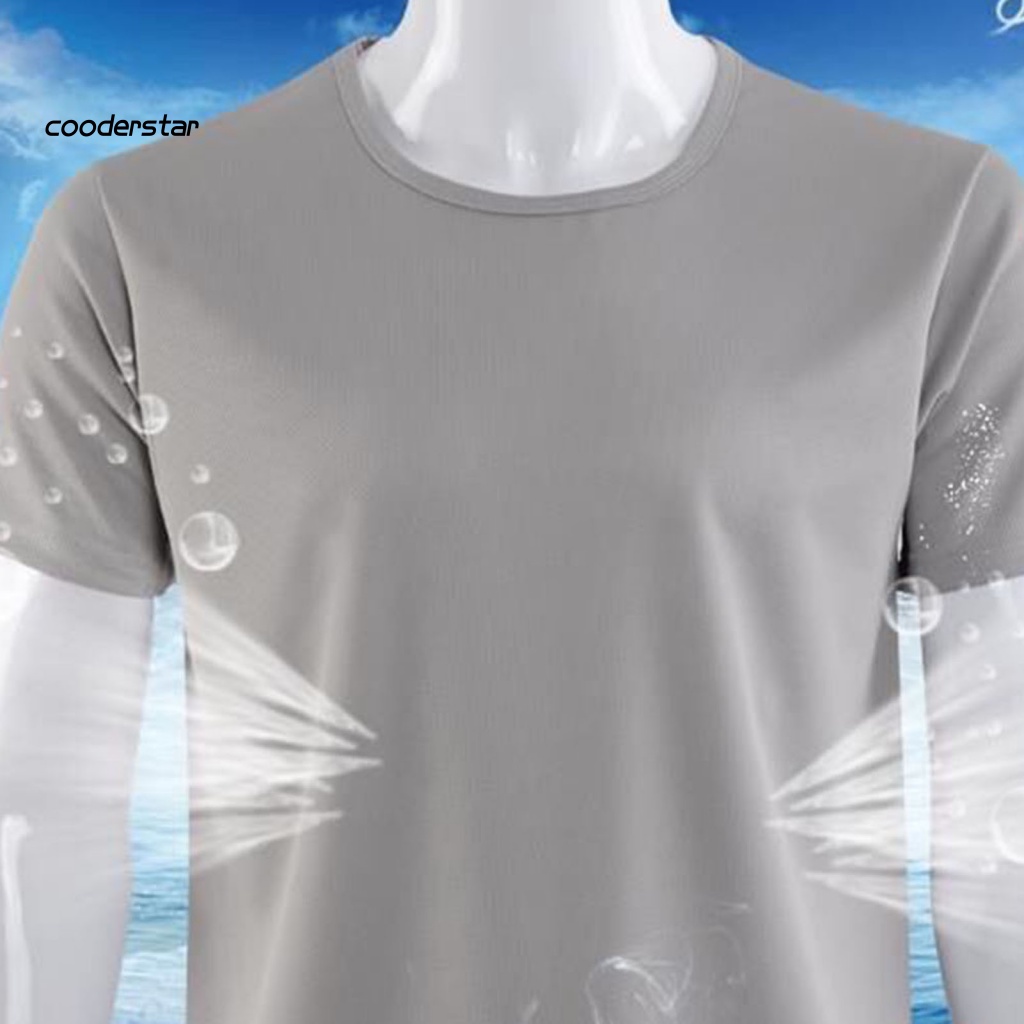 Áo Thun Thể Thao Màu Sắc Trơn Chống Thấm Nước Nhanh Khô Thời Trang Mùa Hè Cho Nam