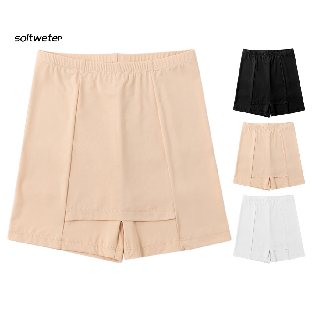 Quần Short Lưng Cao Co Giãn Hai Lớp Giúp Định Hình Eo An Toàn Cho Nữ