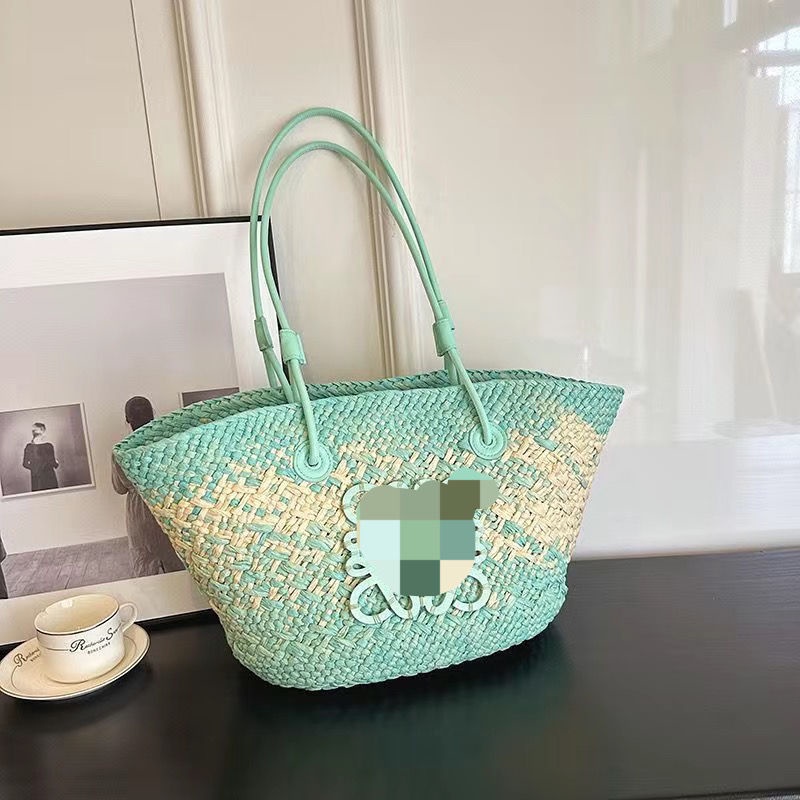 Túi Rơm Đeo Vai Sức Chứa Lớn Phong Cách Mới Mùa Hè Cổ Điển Kích Thước Nhỏ Gọn Đi Biển Đi Chơi Biển Haobing boutiqu