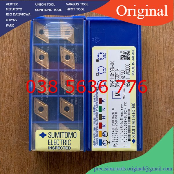 Mảnh tiện, chip tiện, dao tiện DNMG 110408 N-UX AC3000 Sumitomo