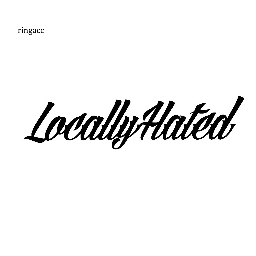 Đề Can Chữ Locally Hated Phản Quang Trang Trí Thân / Cửa Sổ Xe Hơi