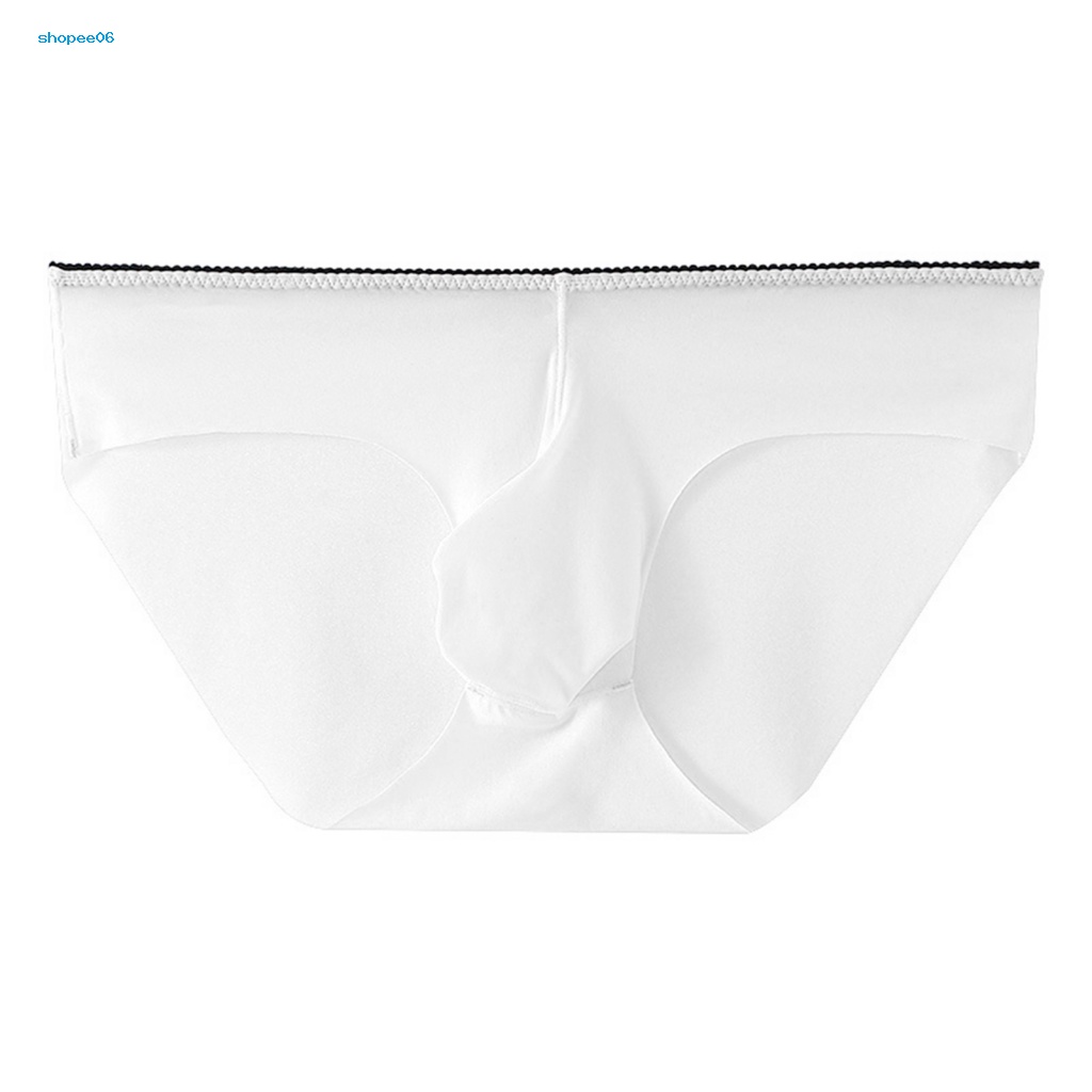 Quần Lót Chữ U Bằng Lụa Lạnh Mềm Mại Thoáng Khí Mau Khô Cho Nam