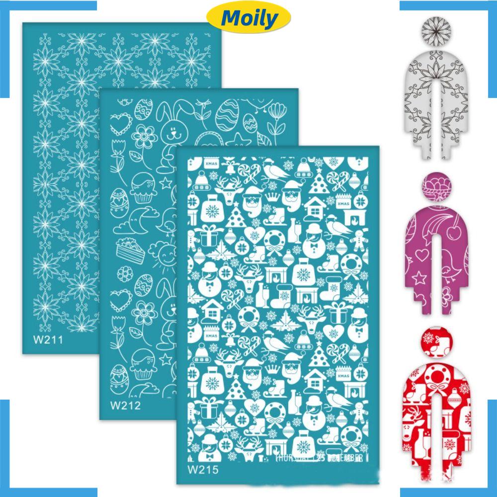 MOILYVN Bộ 2 Bông Tai Đất Sét Polymer Mềm Mại In Họa Tiết Sọc Cầu Vồng Dùng Làm Khuyên Tai / Trang Trí Đồ Thủ Công