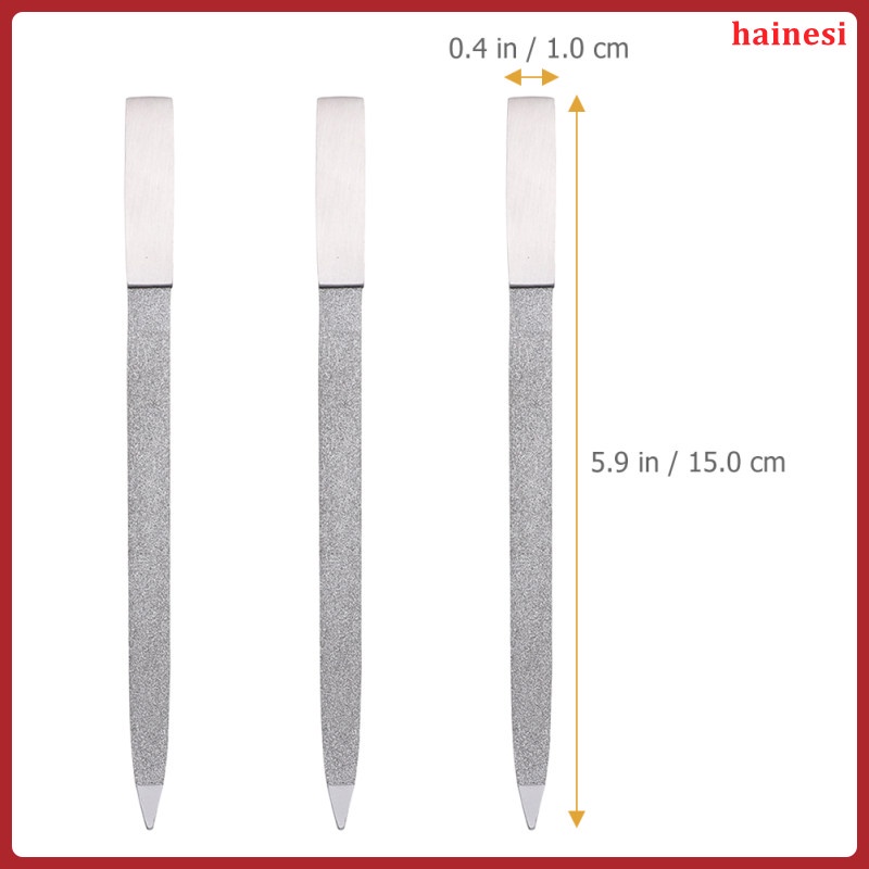 Set 3 Dụng Cụ Dũa Móng Tay Bằng Thép Không Gỉ