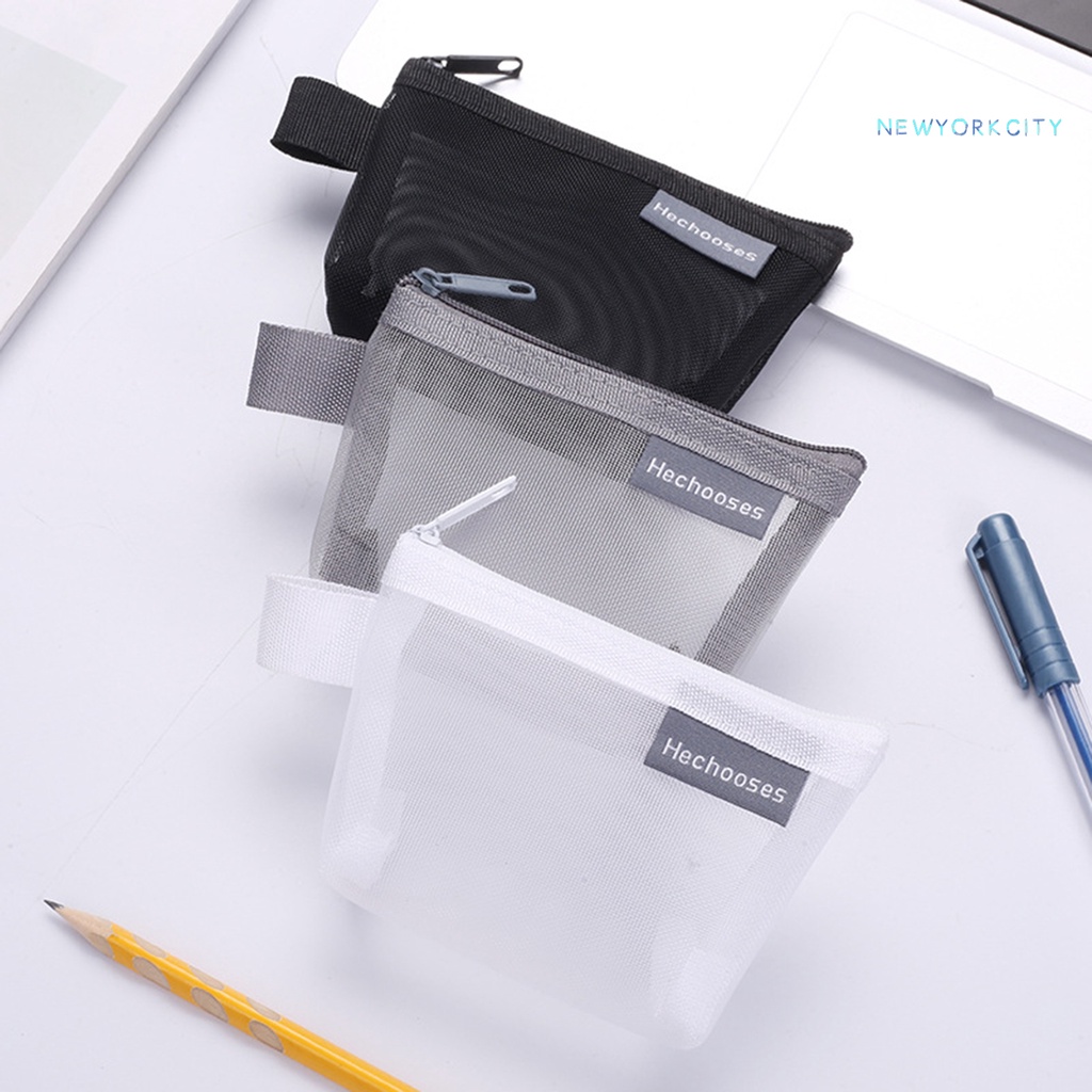 Ví Đựng Bút Bằng Nilon Phối Lưới Sức Chứa Lớn Siêu Nhẹ Có Thể Gấp Gọn Tiện Dụng