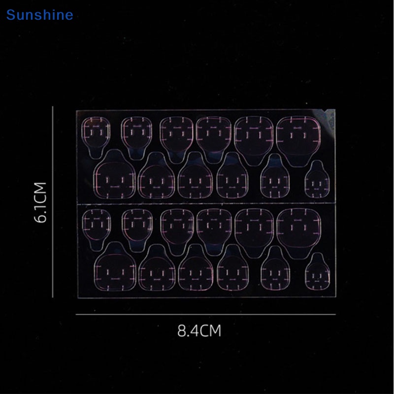 Set 240 Móng Tay Giả Trong Suốt Siêu Mỏng Tự Dính Hai Mặt Tiện Dụng
