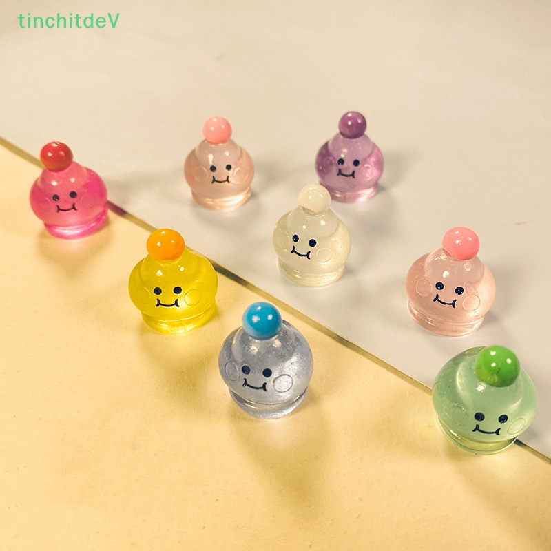 [TinchitdeV] Bộ 5 Đồ Trang Trí Xe Hơi Mini Bằng Nhựa Resin Màu Kẹo Phát Sáng Dễ Thương