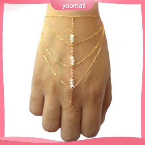 [YM] Vòng Đeo Tay Lắc Tay Phối Dây Xích Tua Rua Nhiều Lớp Buổi Nổi Tiếng Cho Nữ