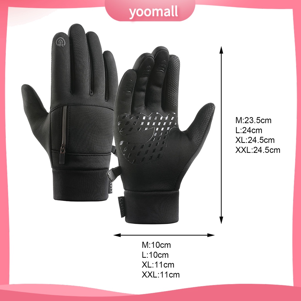 1 Đôi Găng Tay Thể Thao Giữ Ấm Chống Trượt Chống Gió Unisex