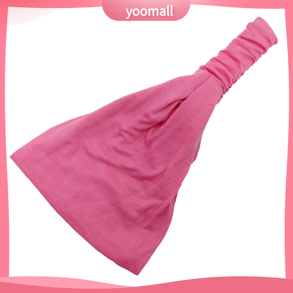 Băng Đô Bản Rộng Màu Trơn Thấm Hút Tốt Hỗ Trợ Tập Yoga / Thể Thao Dành Cho Nữ