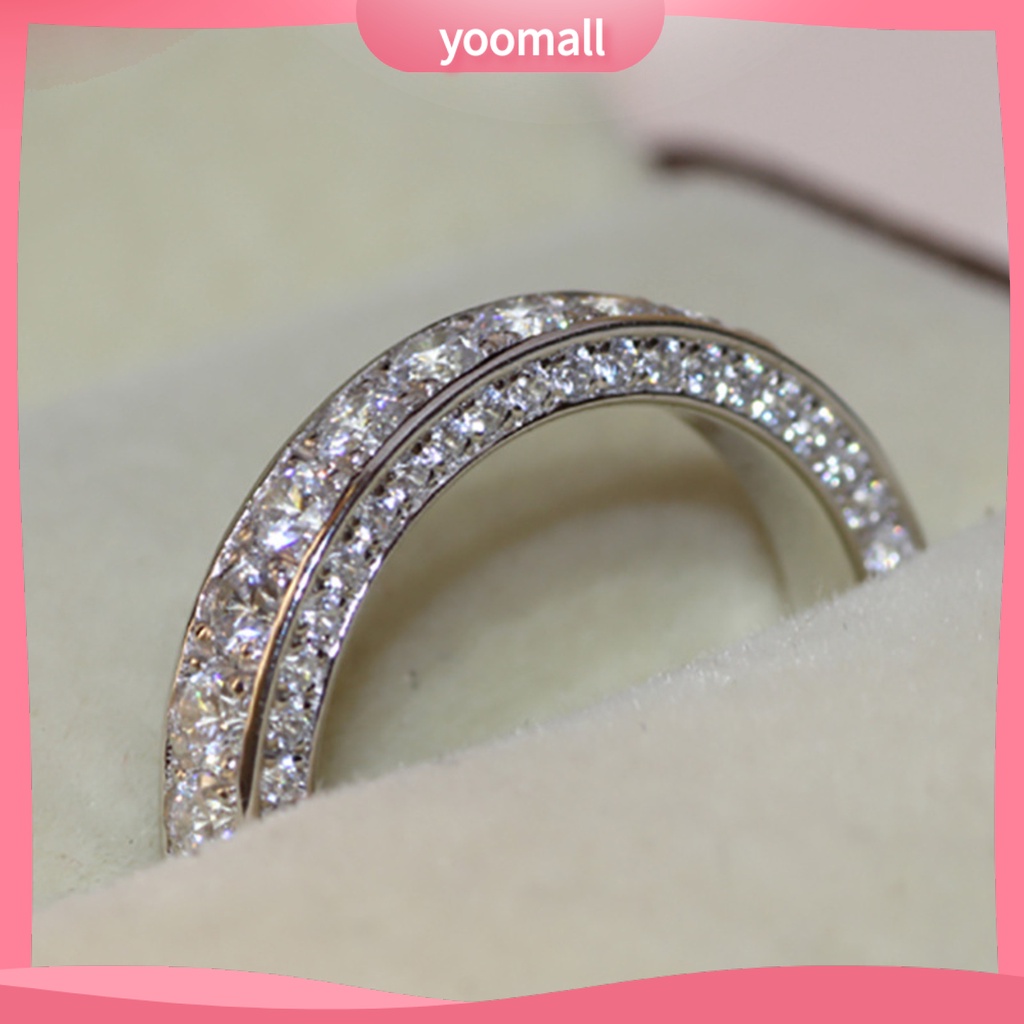 Nhẫn Cưới Đính Đá Tinh Tế Thời Trang Cho Nữ