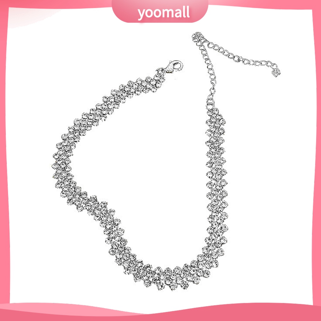 Vòng Cổ Choker Mở Rộng Điều Chỉnh Được Mạ Điện Đính Đá Thời Trang Dự Tiệc Cho Nữ